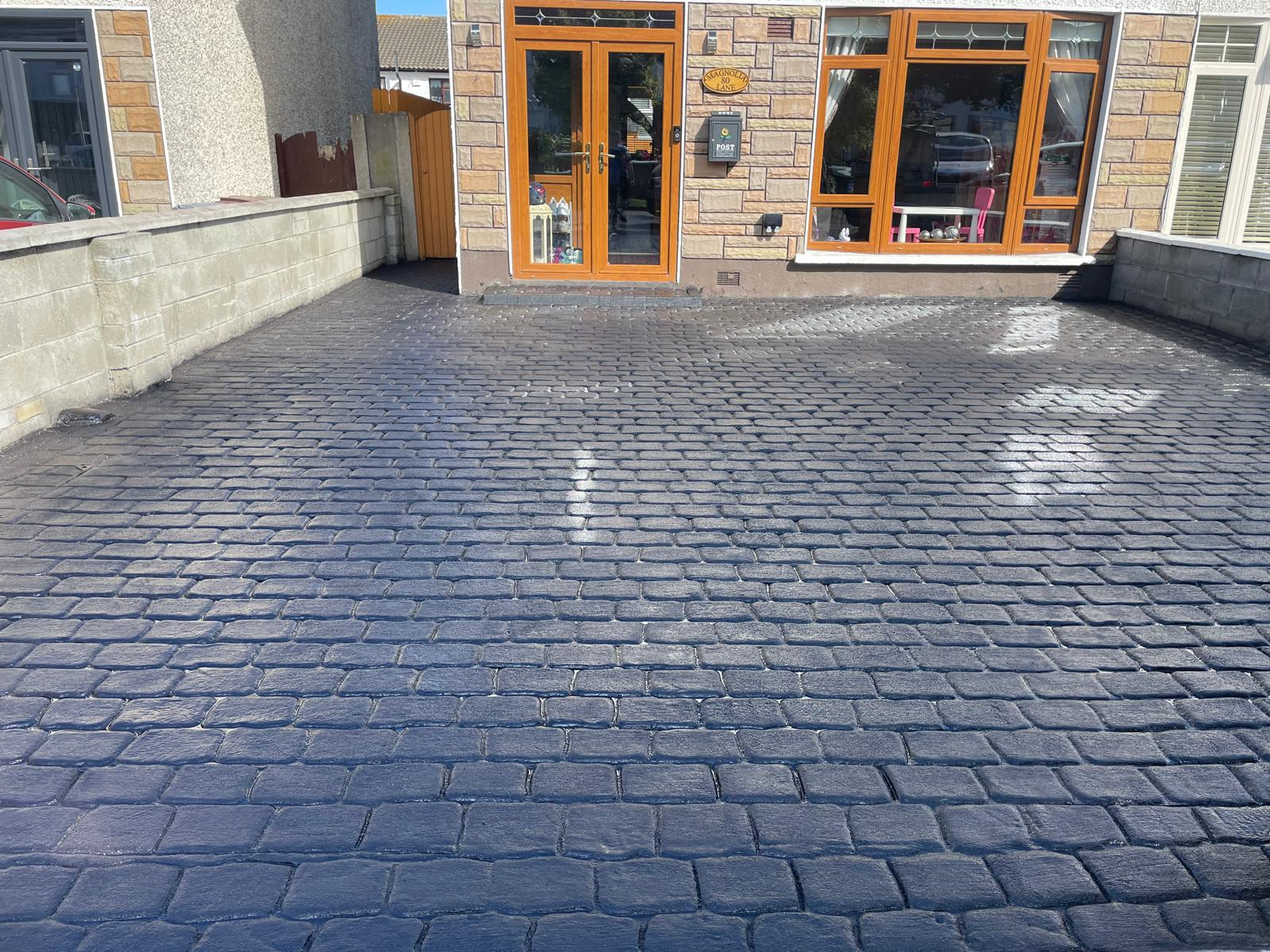 Concrete driveway sealed for protection against weather by Concrete Driveways Dublin